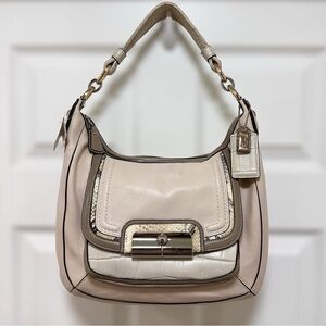 Coach Kristin Spectator Hobo Multi Color Multi Leather Texture Shoulder Bag NWT